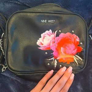 Nine West Pink Flower crossbody bag with strap